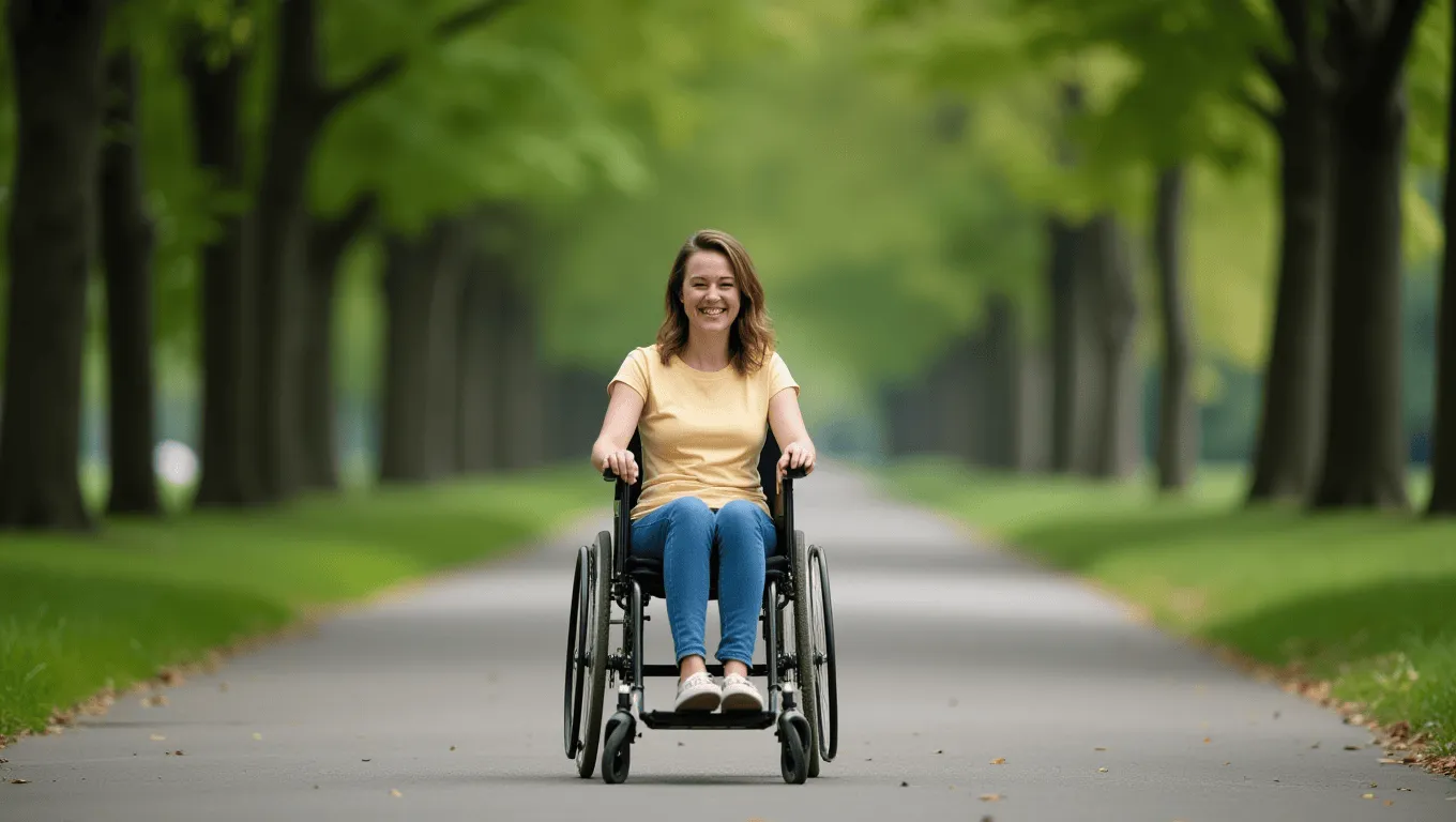 Person reviewing disability loan approval documents online.