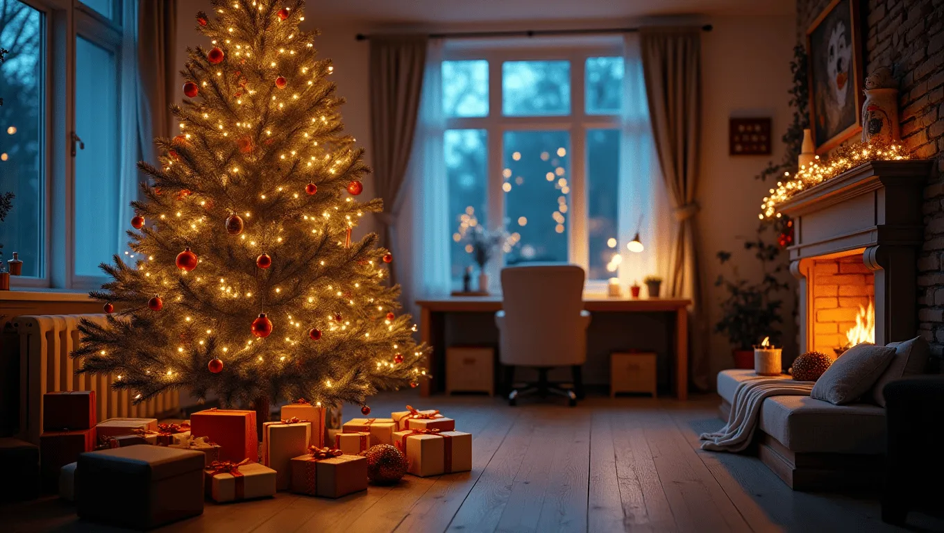 Woman planning holiday budget with loan assistance.
