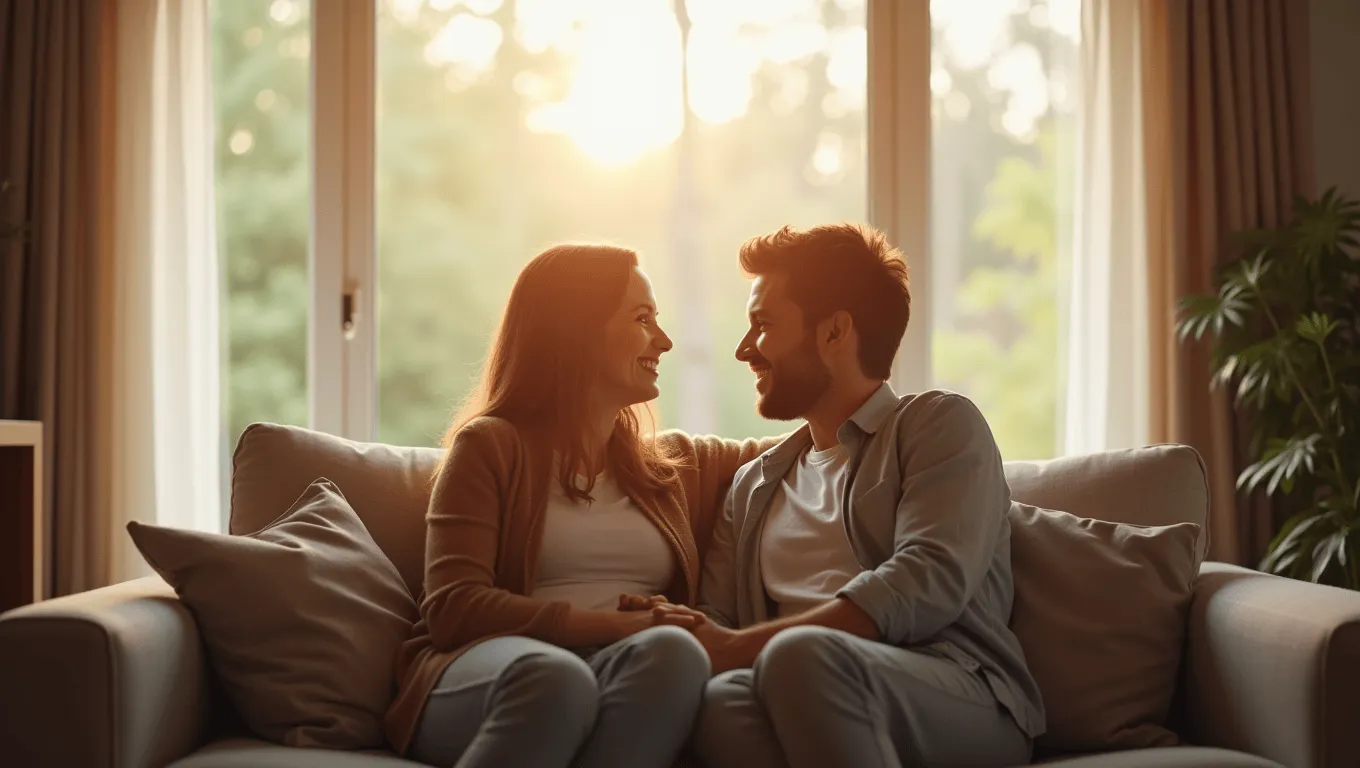 Couple reviewing rent to own alternative loan options