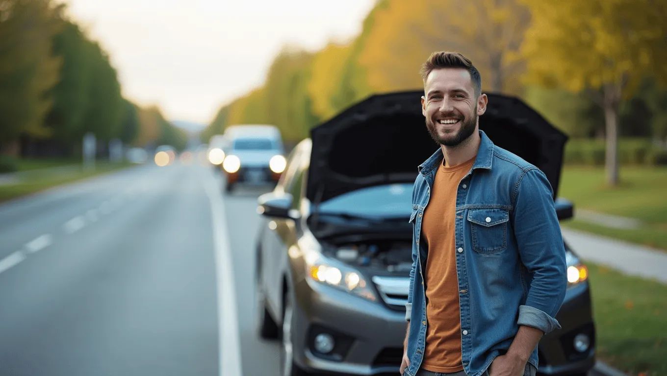 Person relieved after getting an emergency loan for unexpected expenses.