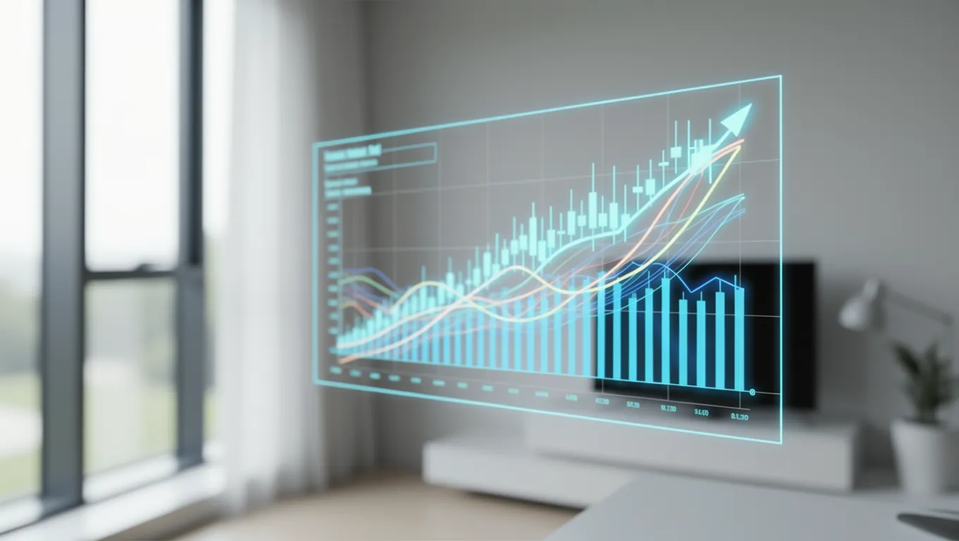 Abstract representation of fast-moving digital financial data