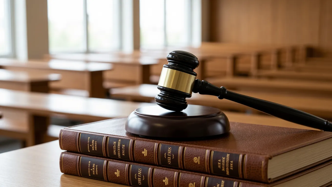 Legal gavel and law books representing New York usury laws