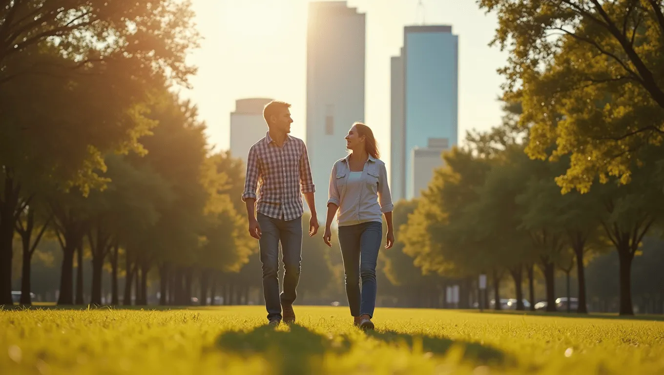 Couple reviewing personal loan documents in Dallas, TX.