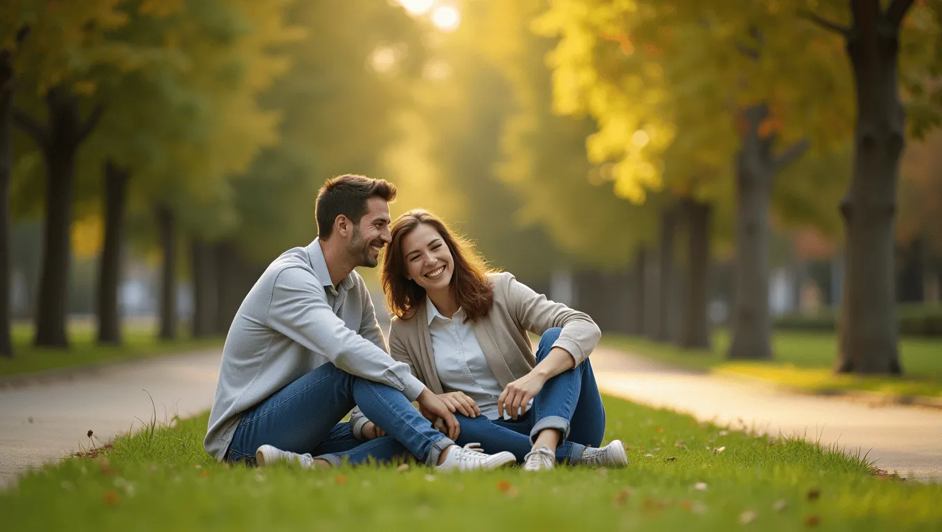 Couple reviewing $6000 dollar loan approval paperwork