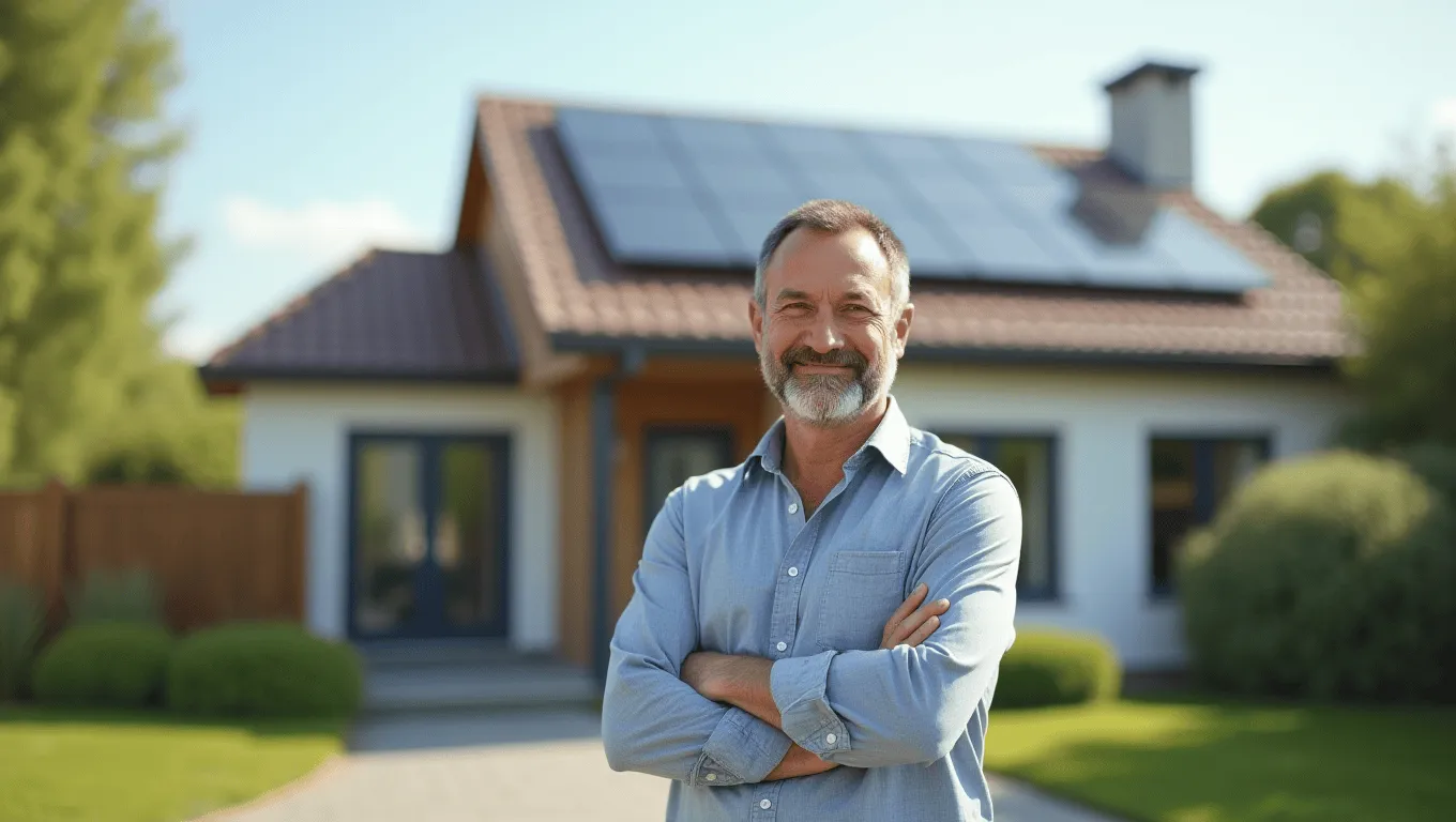 Family reviewing solar panel financing options with primary keyword.