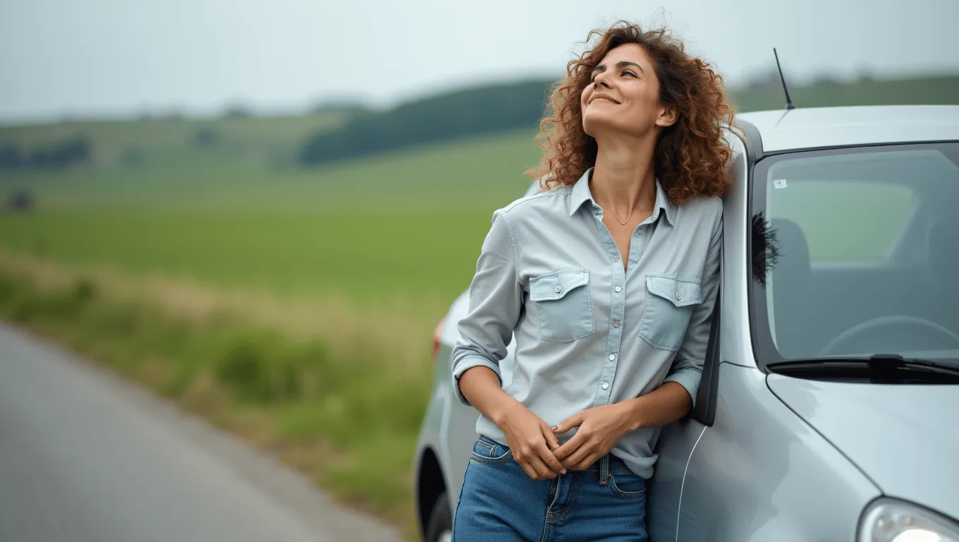 Couple budgeting for emergency car repair loan financing.